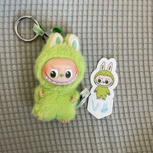 Authentic Pop Mart purple “V” mini LABUBU pin for love pendant